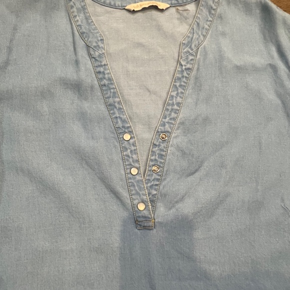 Soft Surroundings TopNotch 100% Tencel Denim Style Tunic Sz L - Picture 3 of 12
